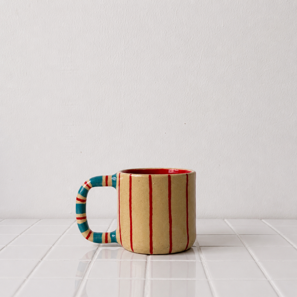 Lily Blossom Stripe Mug | 260 - 270 ml