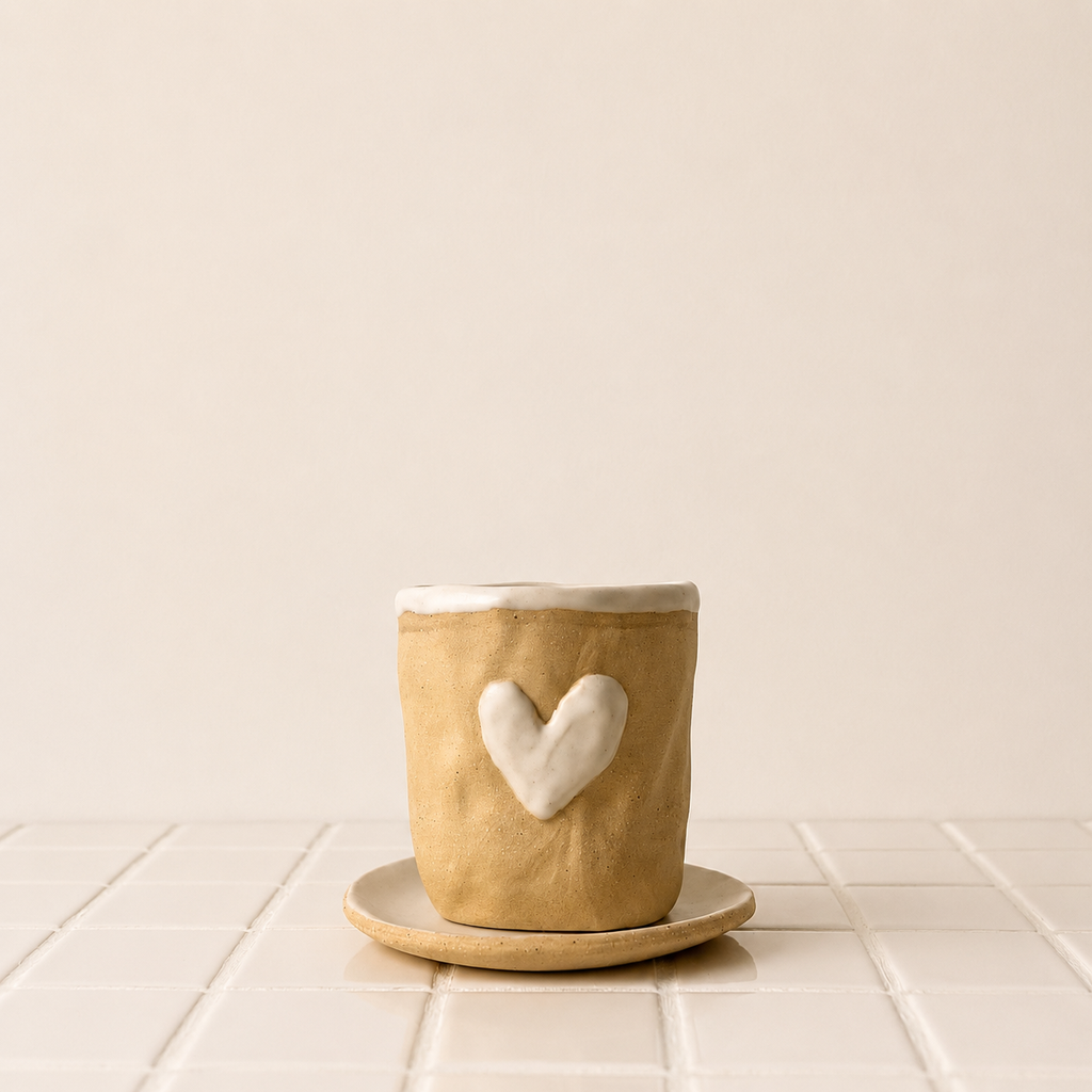 Handmade White Heart 100 - 120 ml